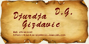 Đurđa Gizdavić vizit kartica